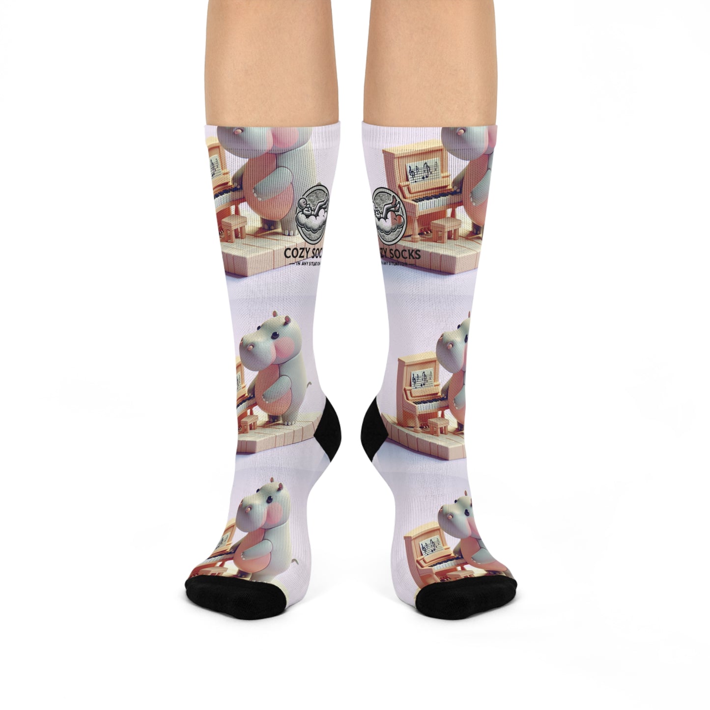 Piano Hippo Socks